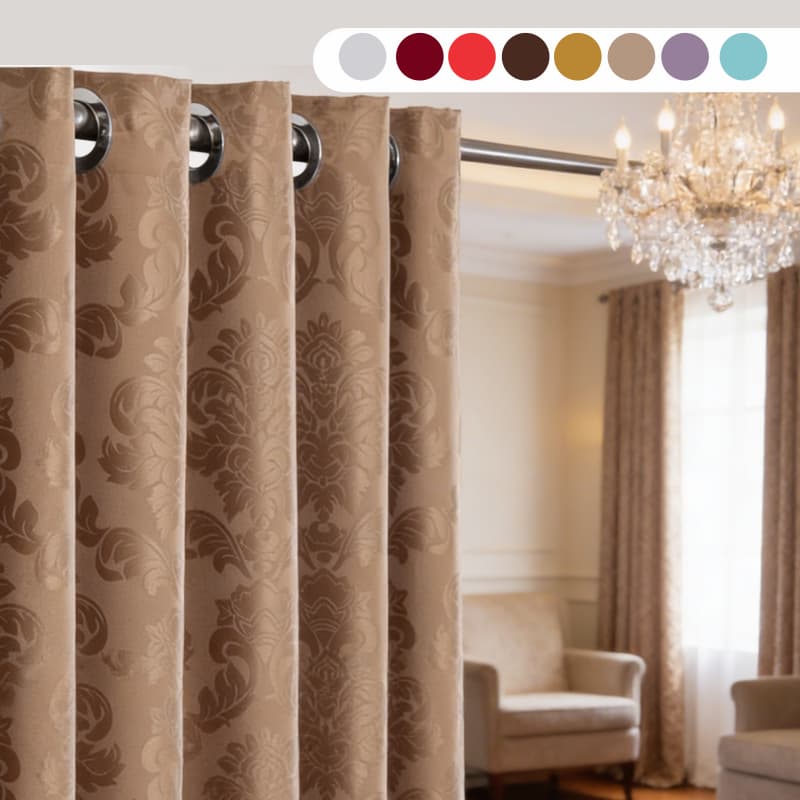 Cortina Jacquard Luxo Sala e Quarto 3,00x2,70m Elegante Oferta