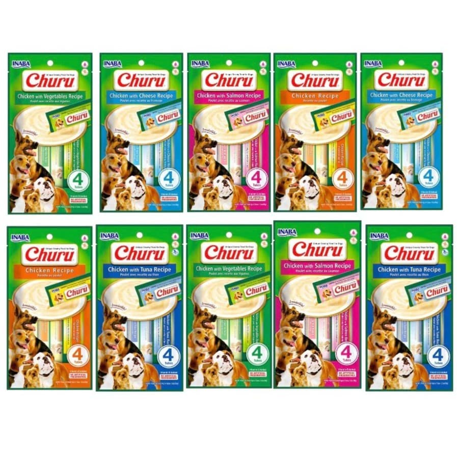 CHURU DOG-CACHORRO SABORES 1 PCT 4 TUBOS