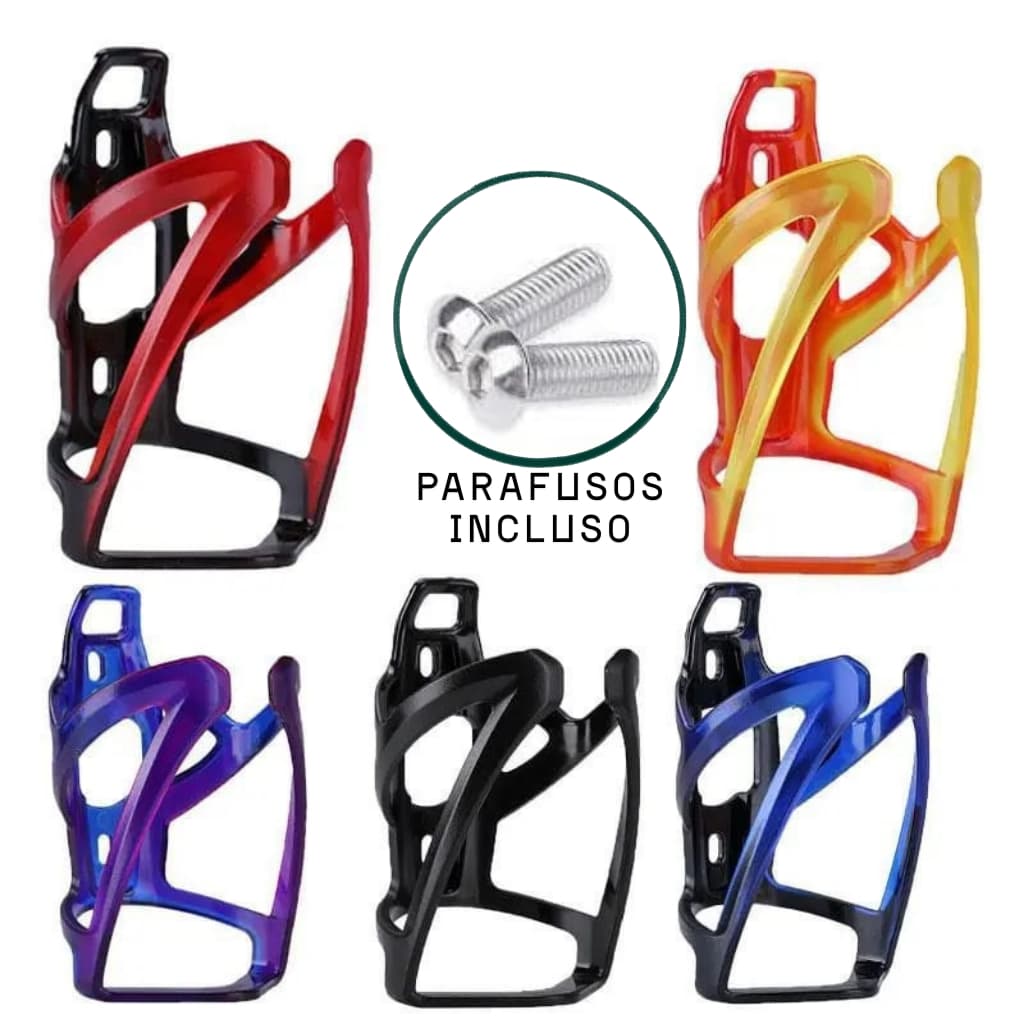 Suporte Porta Caramanhola Bike Universal MTB Speed Leve Nylon + Parafusos Incluso Cores Variadas