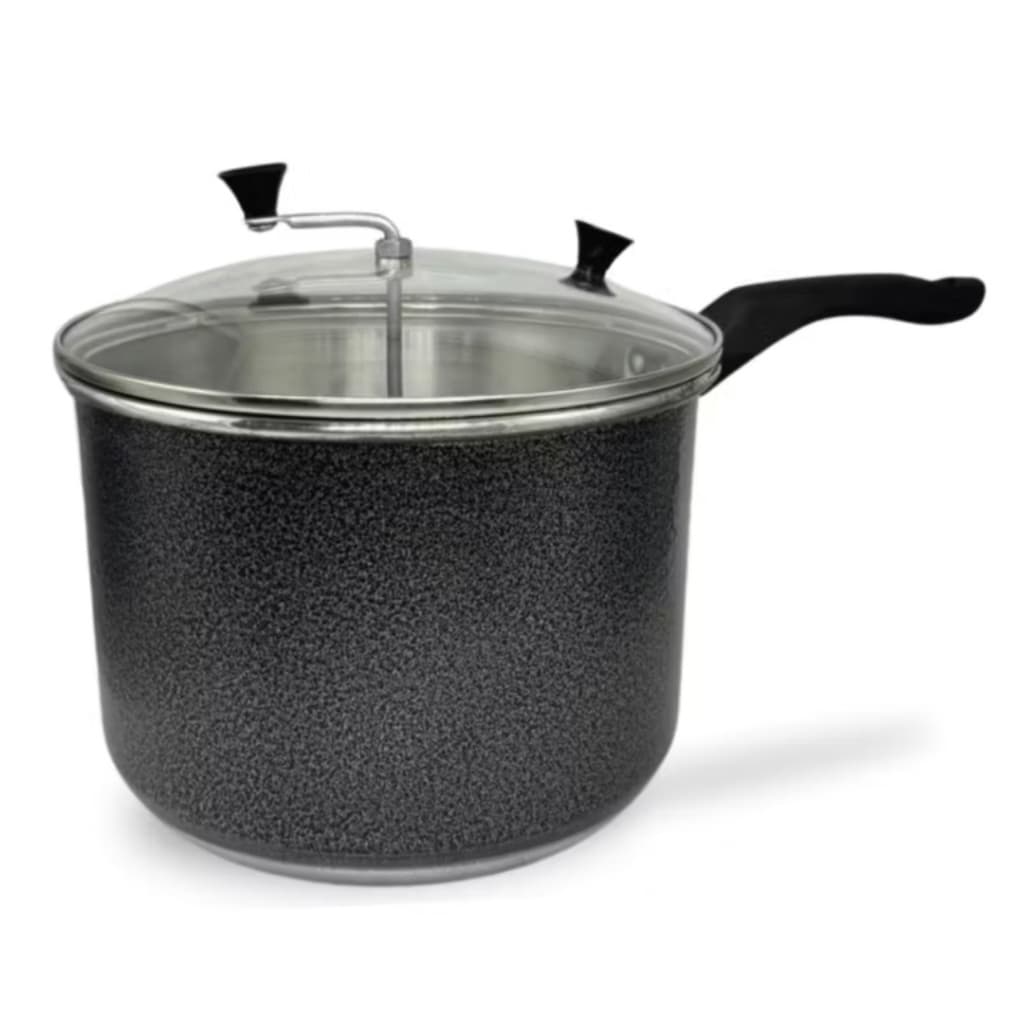 Panela Pipoqueira Tradicional N°20 Alumínio com Tampa de Vidro 4 Litros(Pipoqueira de Aluminio)