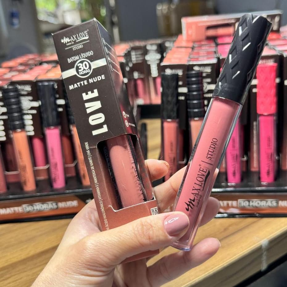 Batom Líquido Matte Max Love Líquido 24 horas 30 Horas Nude Longa Duração  À Prova D'água - Produto Orignal