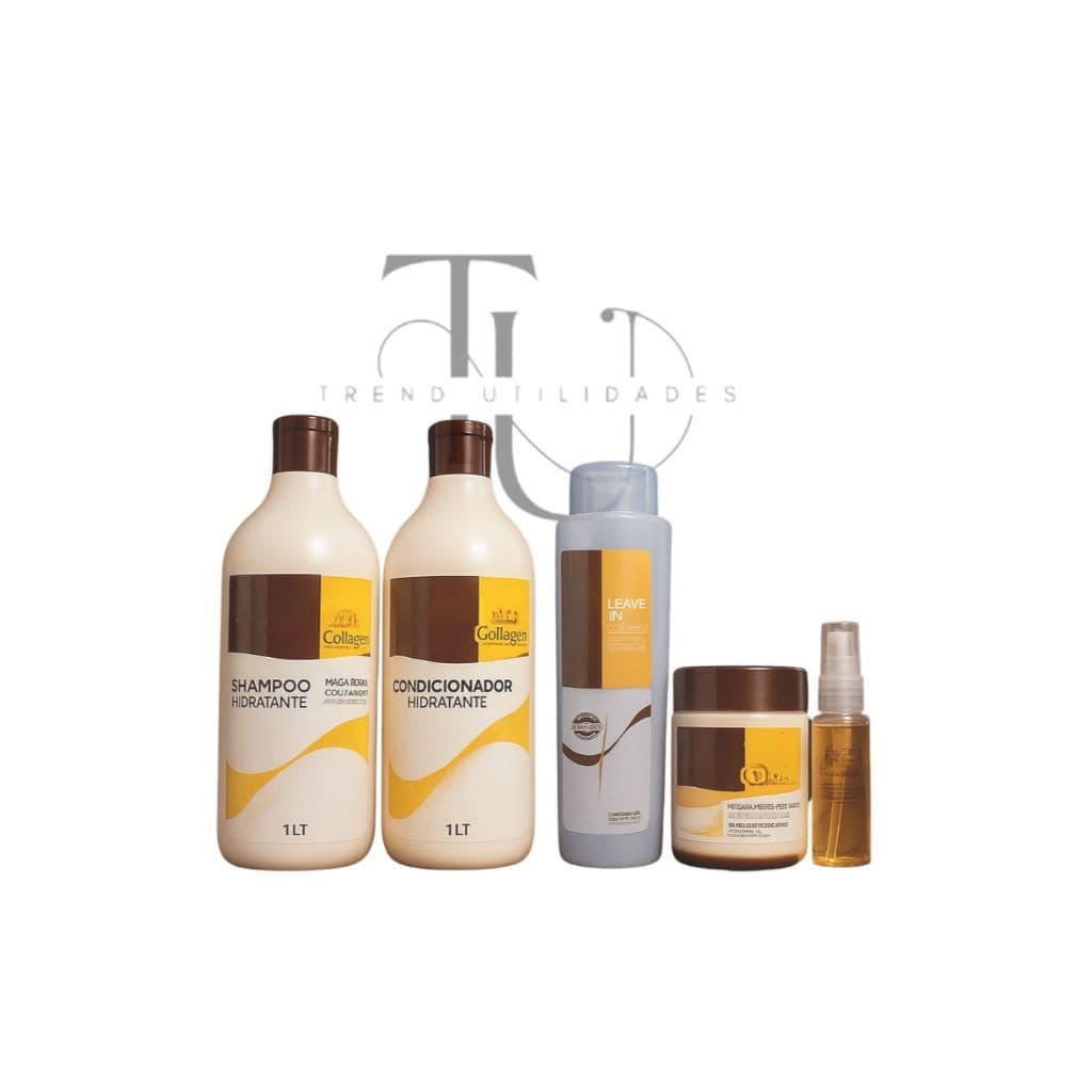 Kit Progressiva Tratamento Capilar + Shampoo + Condicionador 1L+ Progressiva + Oleo + Mascara 500g