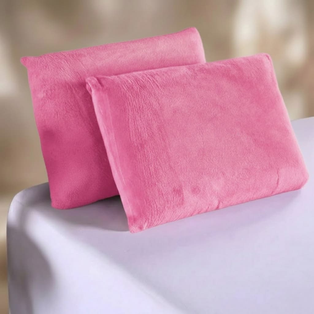 Par de Fronhas Plush p/ Travesseiros - 50x70cm c/ Envelope - Toque Macio e Aveludado - Antialérgico