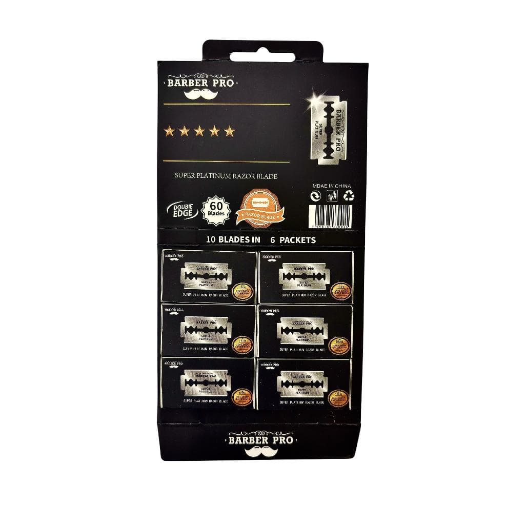 1 Cartela Lâmina de Barbear BarberPRO Platinum C/ 60 und