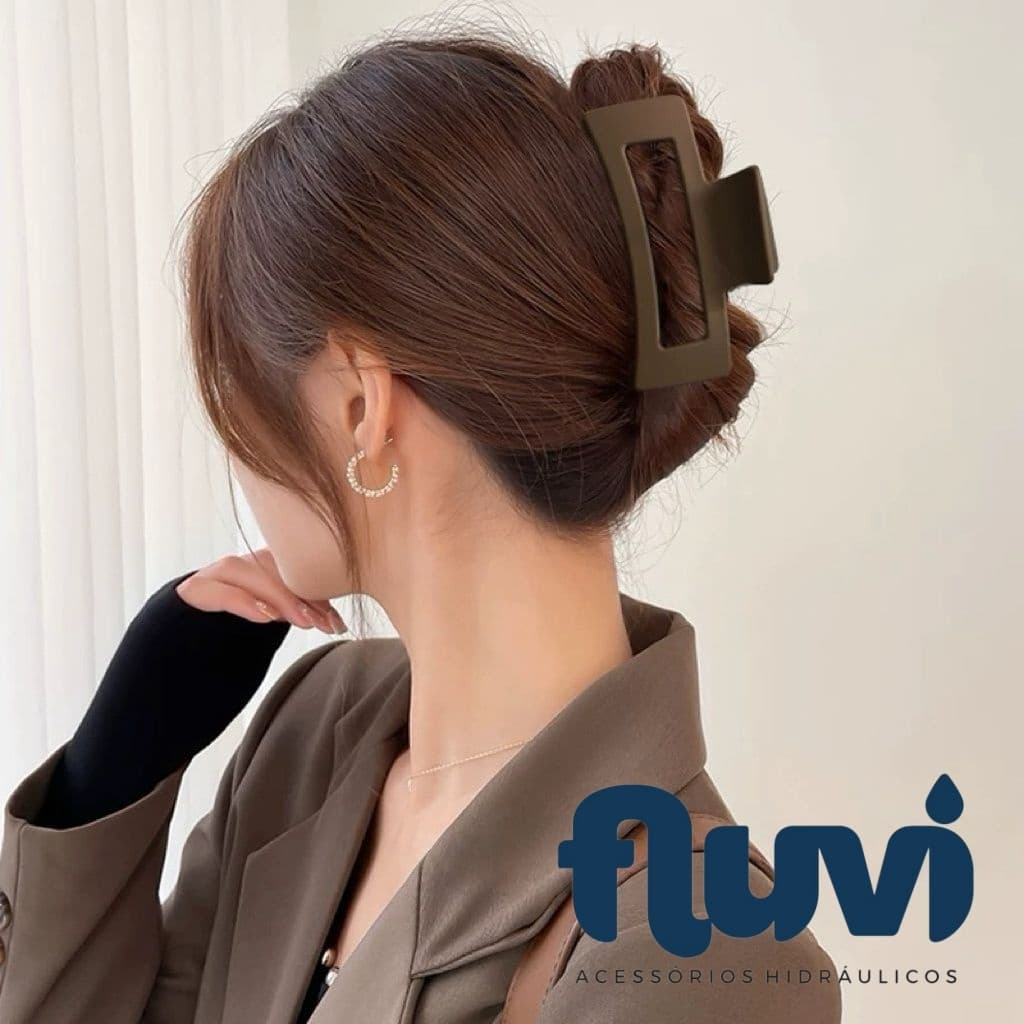 [KIT 3] Prendedor Presilha Piranha / HAIR CLIPS Garra de Cabelo - Quadrado - 8.5CM