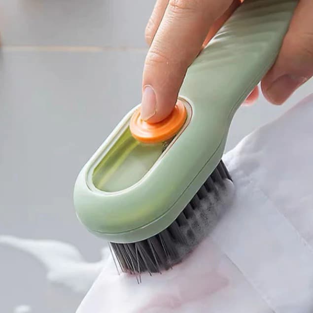 Escovas Multiuso Com Dispenser de Detergente Tênis e Roupa Íntima