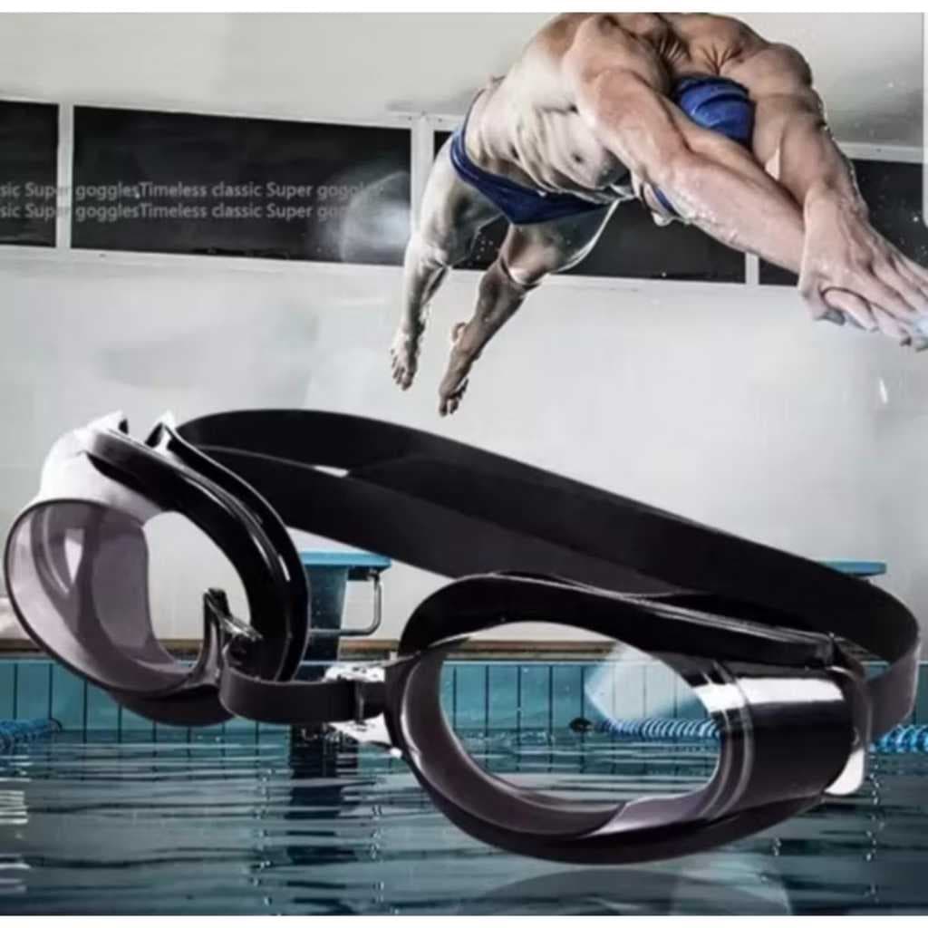 Óculos de Natação com Proteção auditiva, Protetor nasal, Proteção UV e Antirreflexo para adultos e crianças