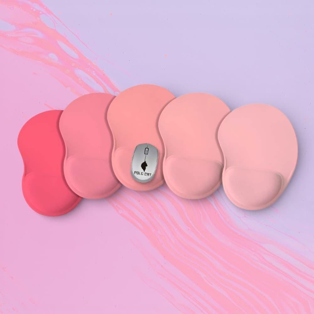 Mouse Pad Ergonomico Gota Tons de Rosa