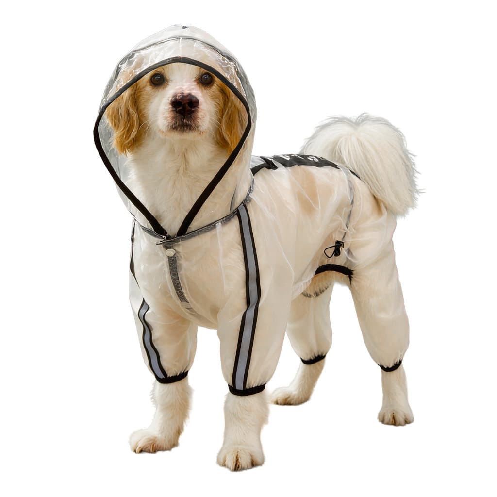 Capa de chuva impermeável para cães com capuz–adequada para raças pequenas, médias e grandes