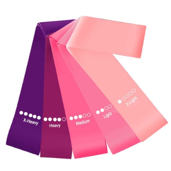 Kit 5 Mini Bands Elástico Exercício Treino Em Casa