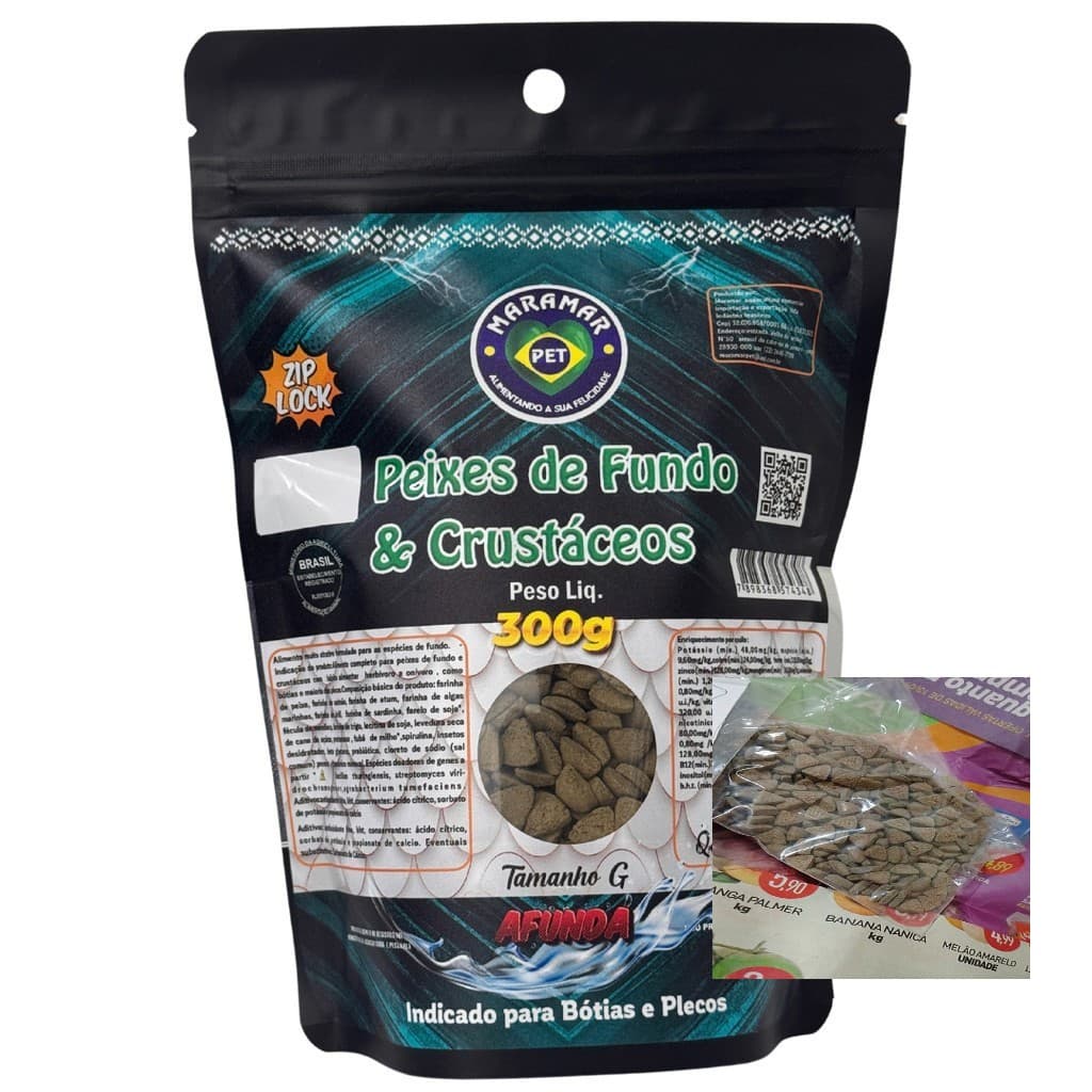 Raçao Peixes De Fundo e Crustaceo 50g Agranel