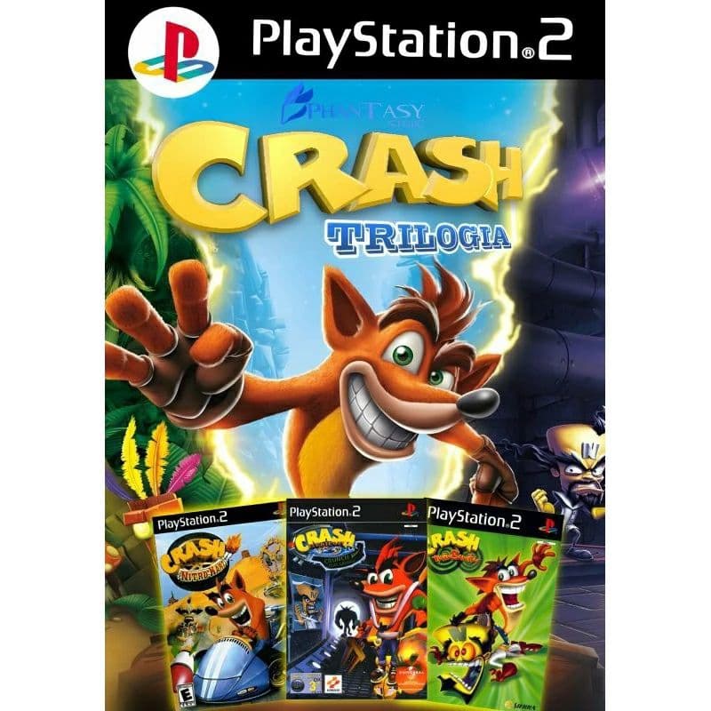 Crash Trilogia PS2 – 3 Jogos Clássicos em 1