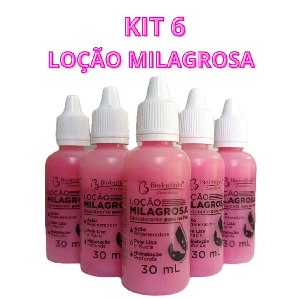 kit 6 Loção Milagrosa 30 ml para os Pés Bio Instinto