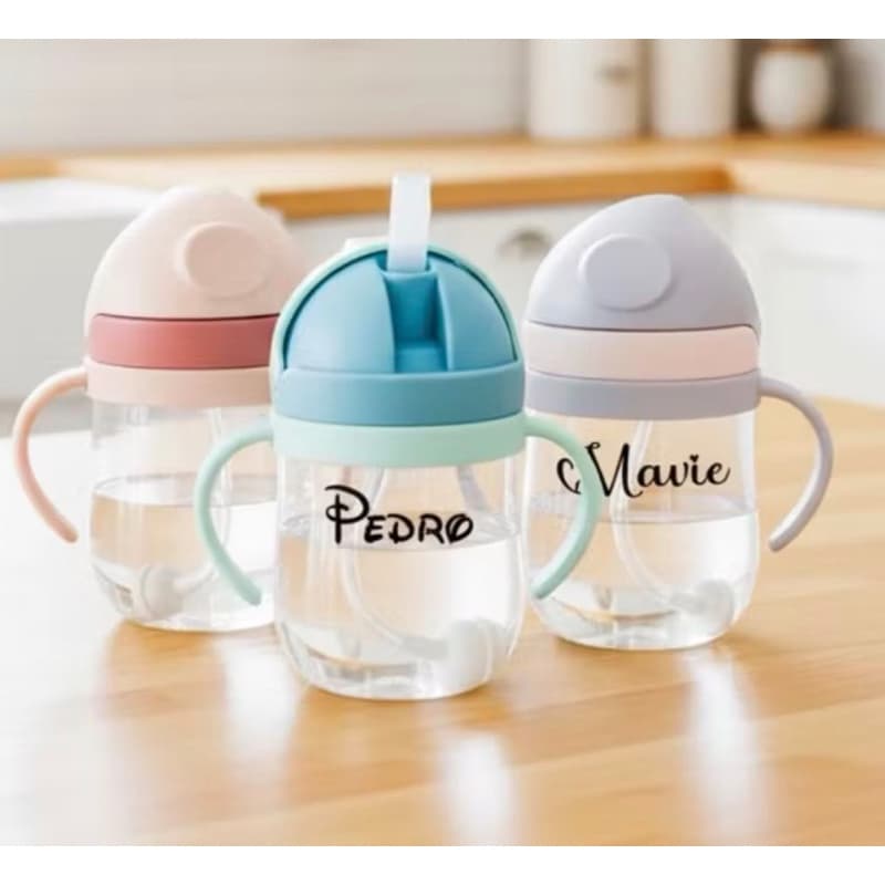 Copo Personalizado de Transição Infantil Menina Menino Baby 350ml Antivazamento