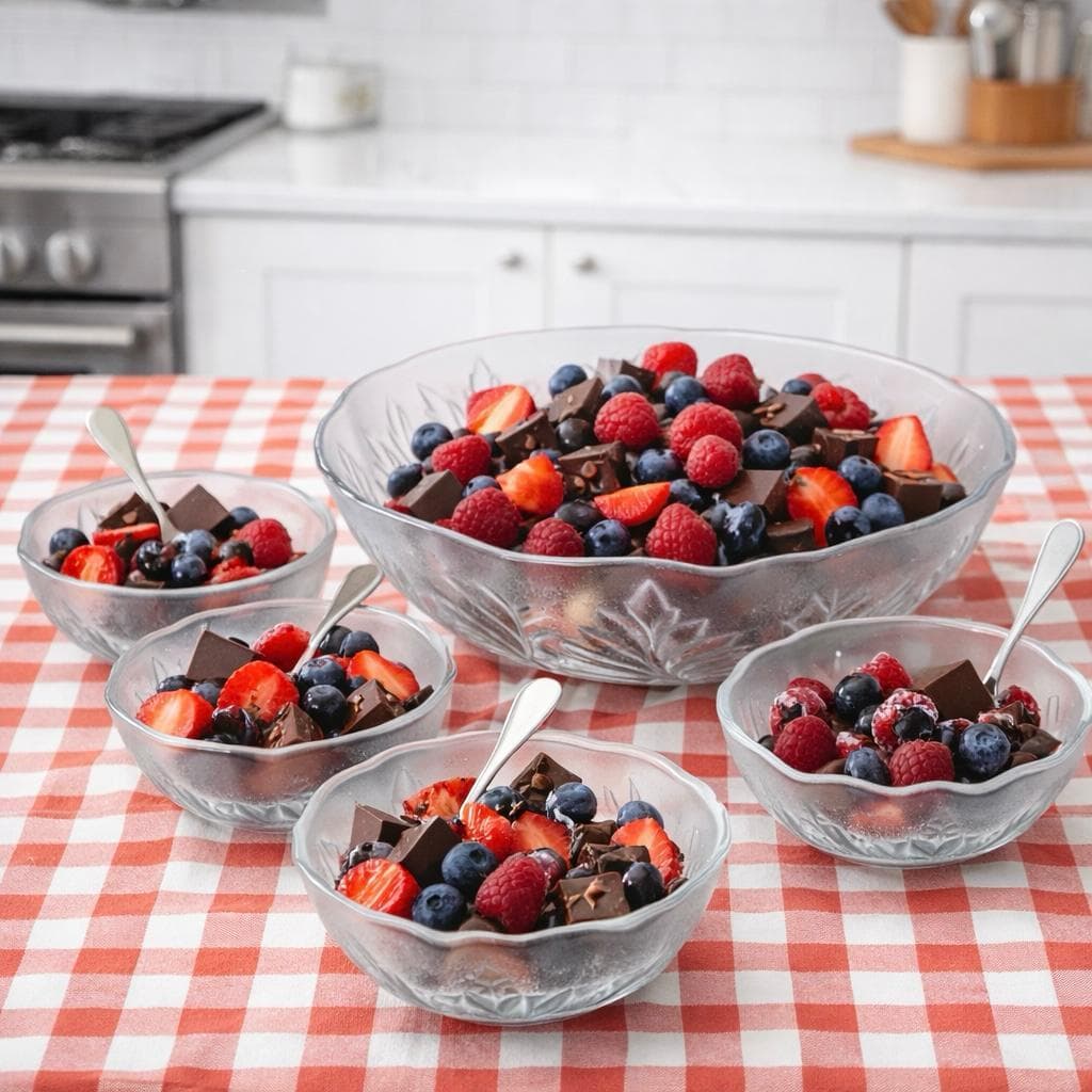 Conjunto de Bowls Rose em Vidro - Dumiat 7 Peças