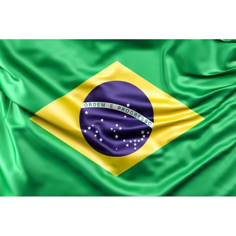 Bandeira do Brasil, Copa do Mundo em Cetim Tamanho Grande 1,50x1,00 e Médio 0,70x0,90 com acabamento