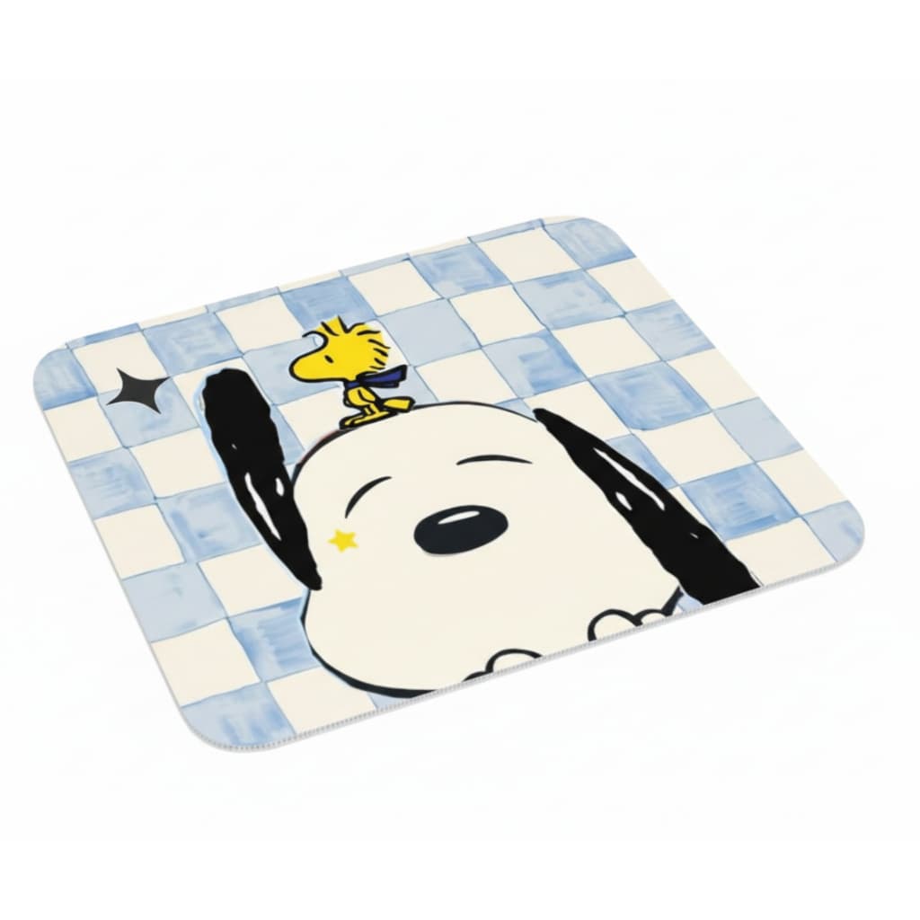 Mouse Pad Snoopy Charlie Brown Quadriculado Antiderrapante