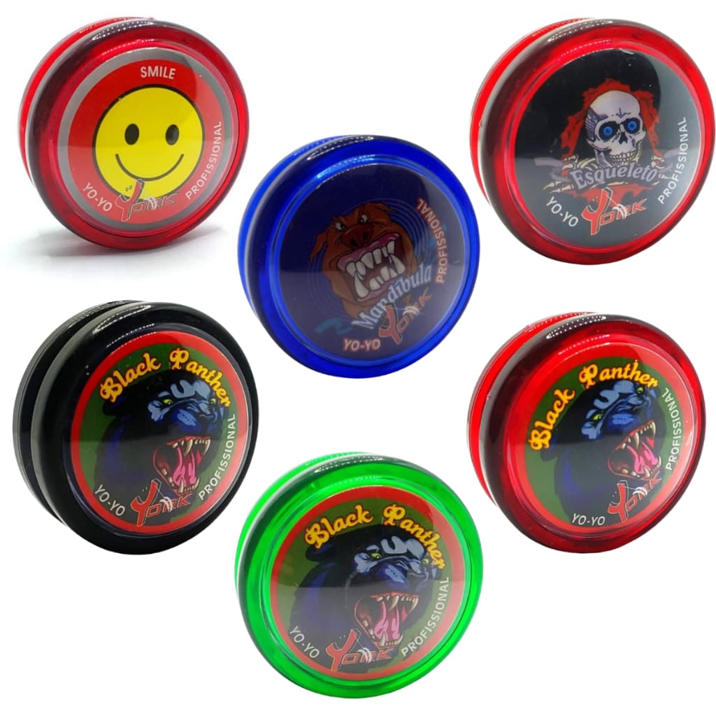 Yoyo York (ioio York) Brinquedos Variados Smiley, Black Panther, Esqueleto, Mandibula