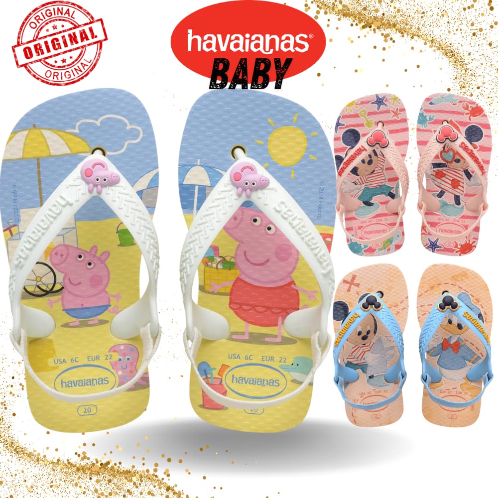 Chinelo Havaianas Baby Disney Classics com Elástico Bebê Estampado Original