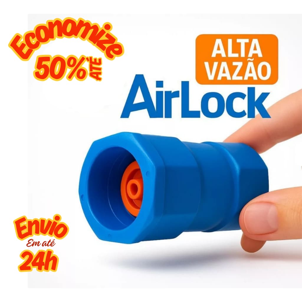 Válvula Bloqueadora de Ar Hidrômetro Economia conta de água Rosca 3/4