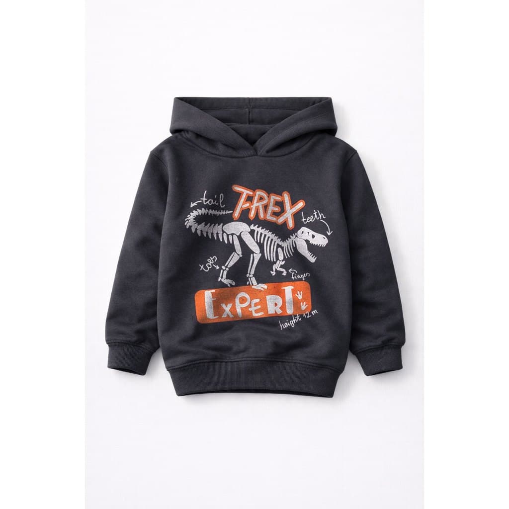 Blusão Infantil Menino de Moletom Peluciado com Capuz