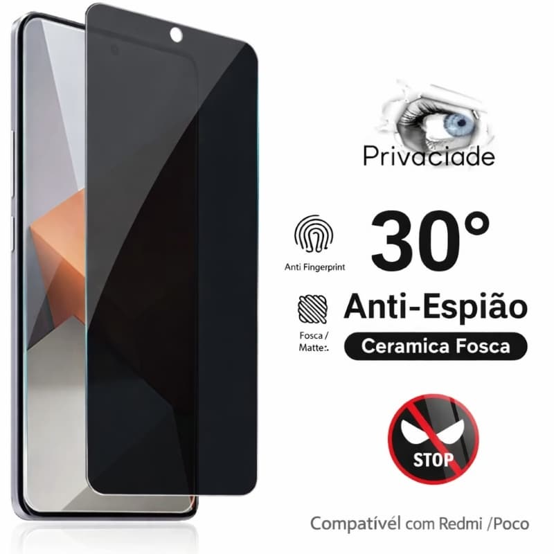 Película Cerâmica Fosca Privacidade iPhone Apple 6 7 8 X Xs Xr 11 12 13 14 15 16E 17 ProMax Proteção