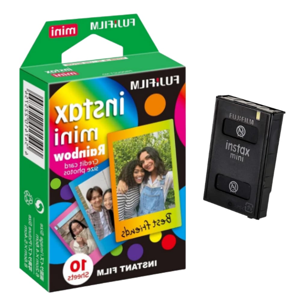 Filme Fujifilm Instax Mini Rainbow Arco-íris - Pack 10 Fotos Original - lacrado Instax Mini 7S, 8, 9, 11, 12, 40, 50S, 7