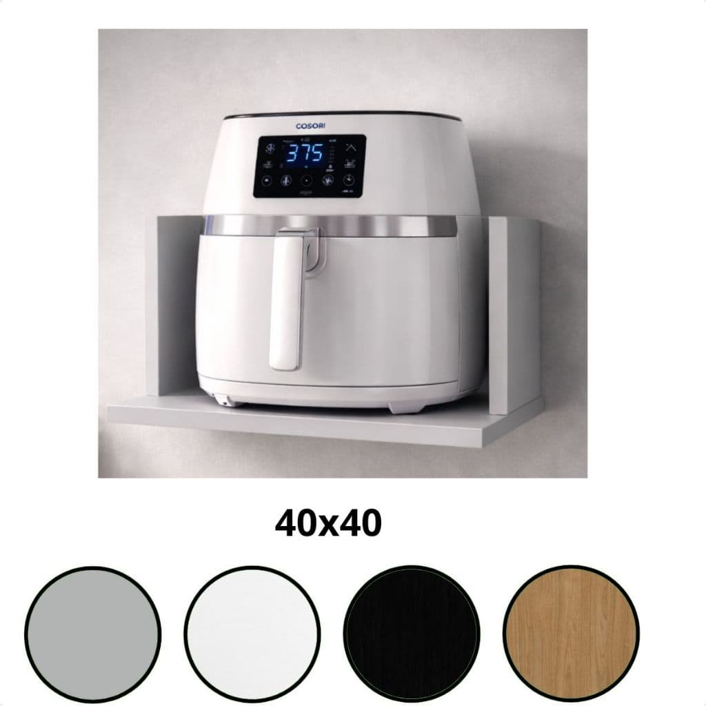 Suporte Para Airfryer Bebedouro E Eletrodomésticos Pequenos 40X40 Branco Preto Cinza Amadeirado