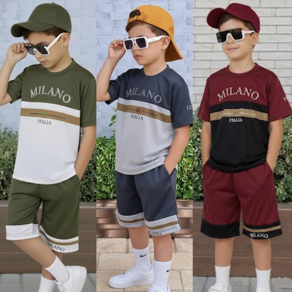 Conjunto Infantil Masculino Dry Fit Camiseta + Bermuda Leve, Fresquinho, 2 a 12 anos