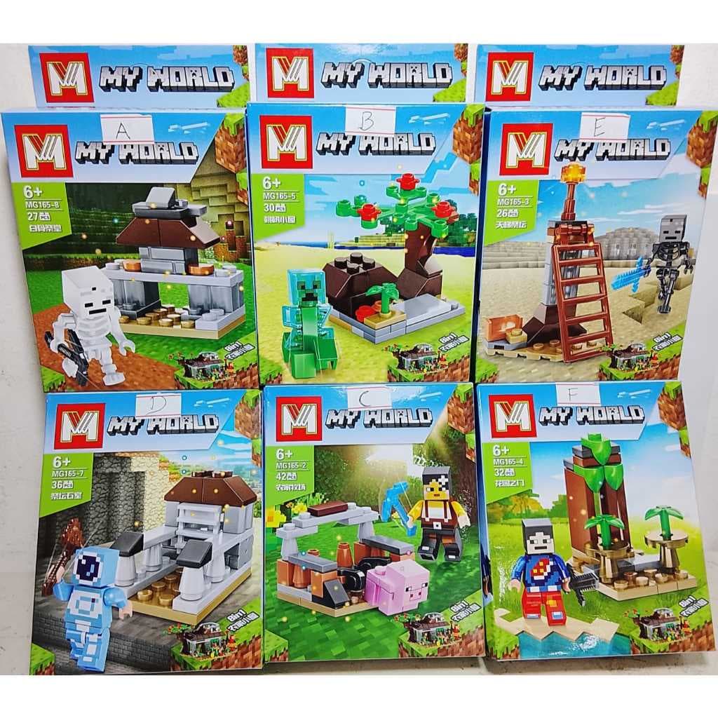 Brinquedo Colecionáveis Bloco de Montagem Meu Mundo