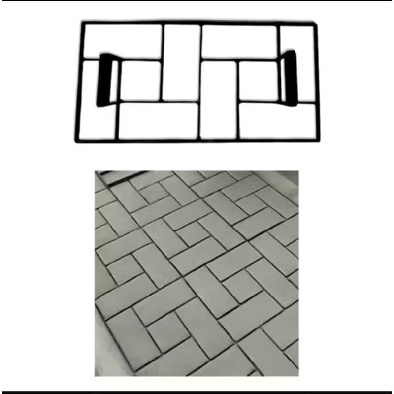 forma estampar calçada modelo tijolinho 30x60 em aço /ferro .