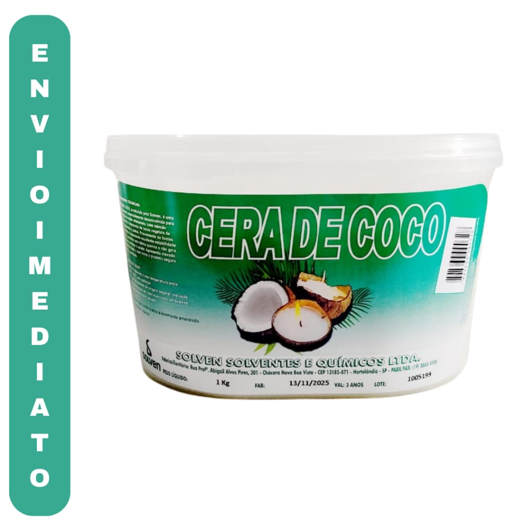 Cera De Coco Para Velas Aromáticas 100% Vegetal Vegana - Solven 1 Kg