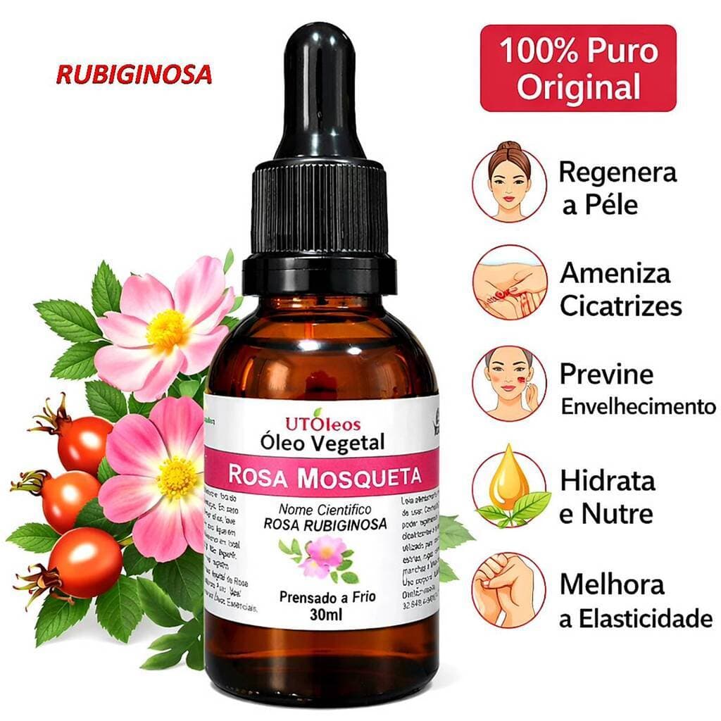 Evita Estrias, Rugas, Melasma Óleo Vegetal Rosa Rubiginosa