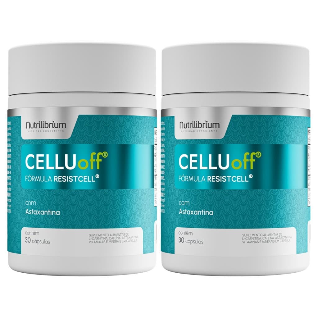 Kit 2x Celluoff ResistCell Celulite Total 60 Caps 2 Meses Nutrilibrium