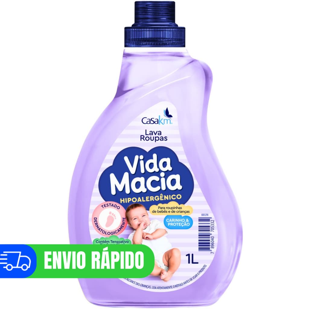 Vida Macia Sabão Liquido Lava Roupas Bebê 1 Litro