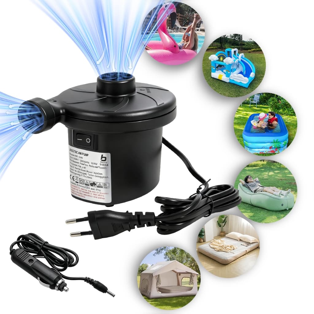 Bomba Elétrica Pneumática Para Secar E Encher Colchão Boias Piscinas Infláveis Portátil  Esvaziar E Inflar Bivolt
