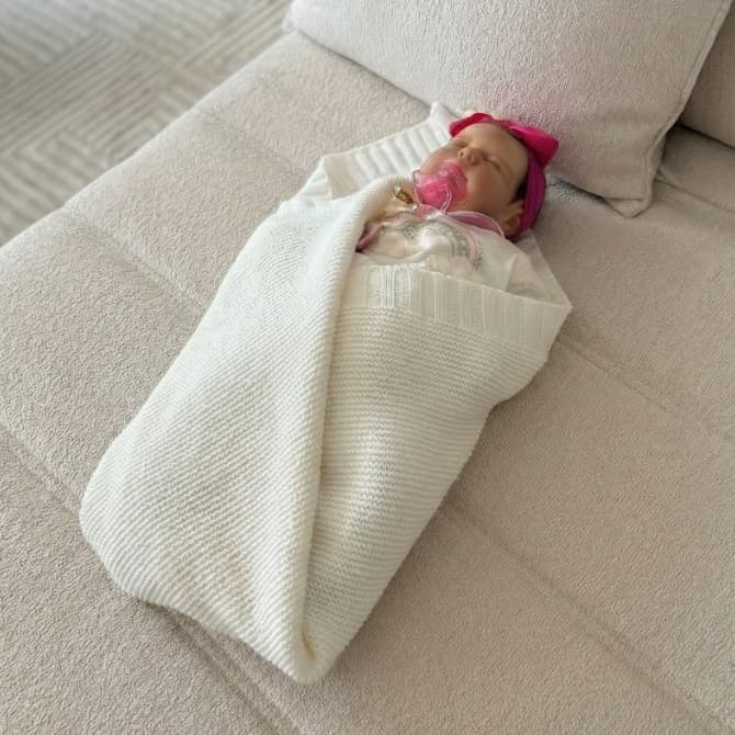 Manta Cobertor Tricot Premium Bebê Saída Maternidade Recém Nascido