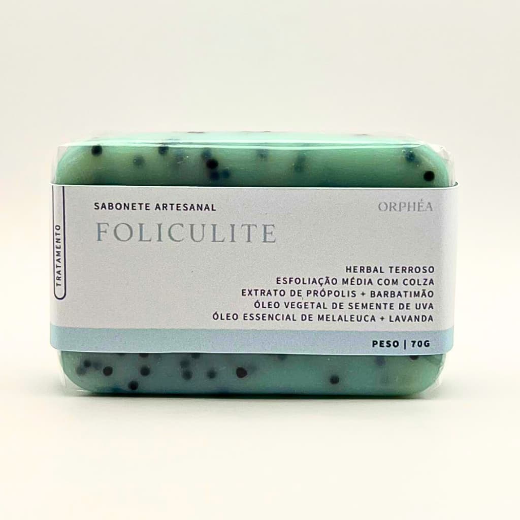 Sabonete Foliculite 70g Combate Inflamação, Pelos Encravados, Irritação, Inflamação, Vermelhidão da Pele