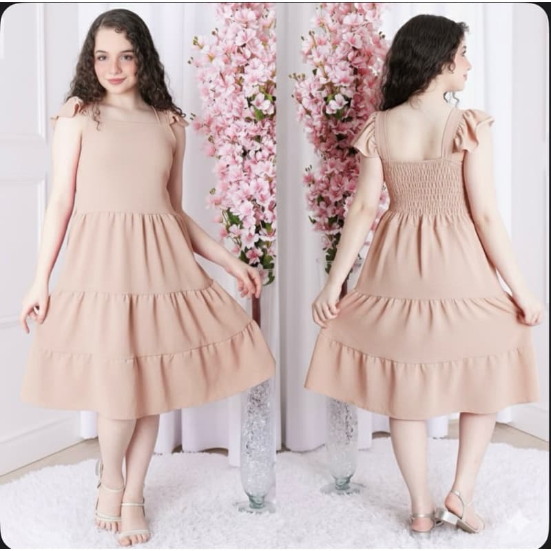 Vestido curta mídi Juvenil  3 marias