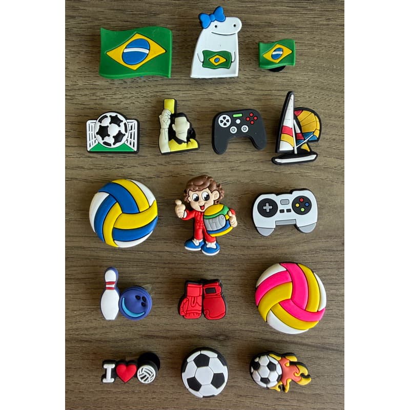 Aplique Emborrachado de Esportes para Babuche