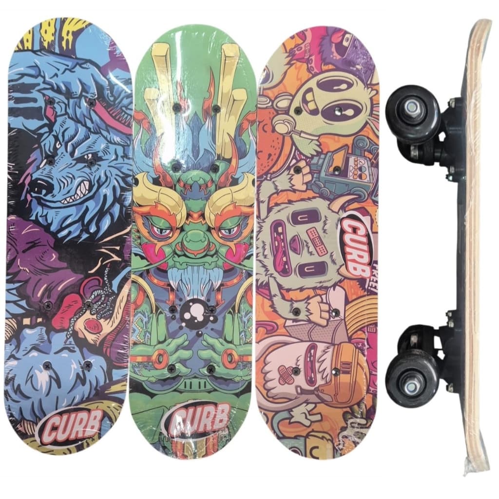 Mini Skate Infantil Iniciantes Esporte Brinquedo Resistente Até 30kg Sortidos 43 cm