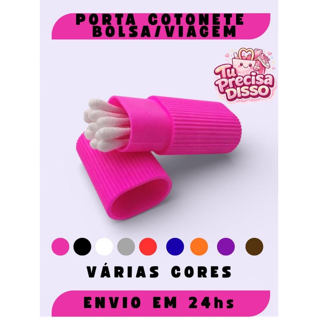 Porta Cotonetes para Viagem | Estojo Organizador Compacto Portátil para Higiene Pessoal