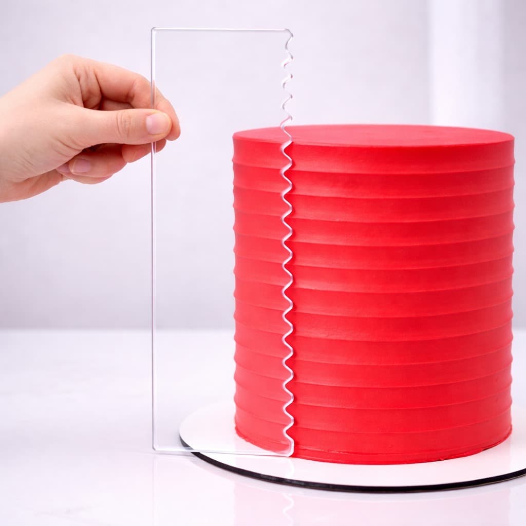 Kit 6 Espátula Bolo Alisadora Acrílico Modeladora Confeitaria