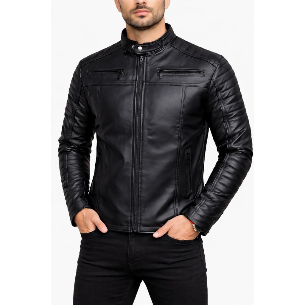 Jaqueta Masculina 100% Couro Bovino Genuíno Vintage Vibe
