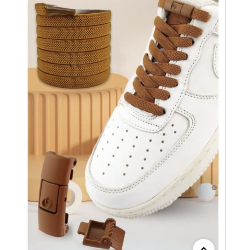 Cadarço elástico com presilha não precisa amarrar