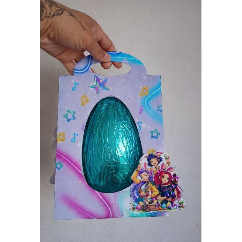 Sacolinha Porta Ovo de Páscoa Personalizada 100/150/250/350g Lembrancinha Infantil guerreiras do k-pop