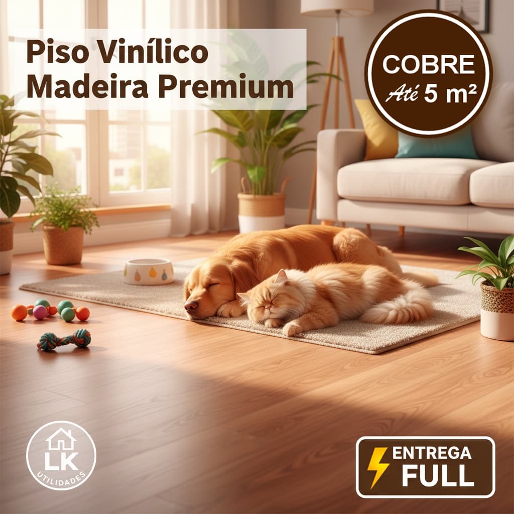 Piso Vinílico Autocolante 91,4x15,2 cm | Revestimento de Chão até 5m²