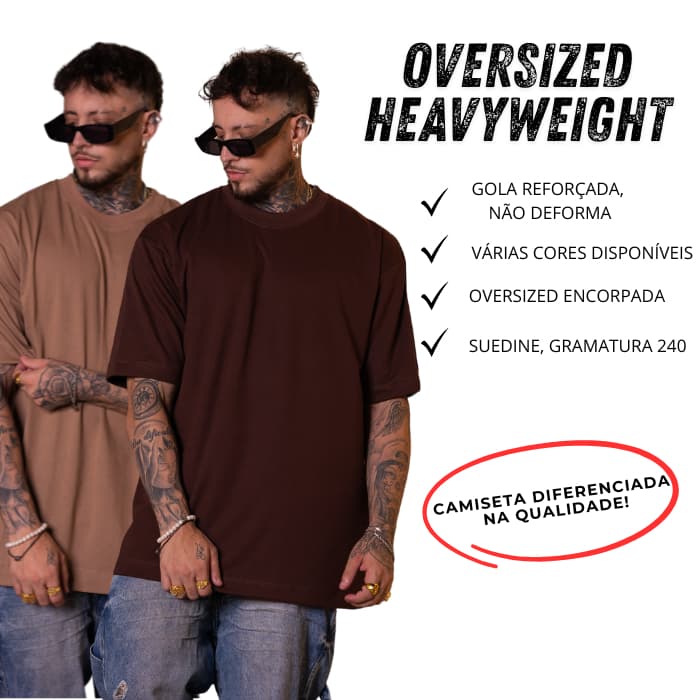 Camiseta Oversized Prime Premium 240 Gramatura HeavyWeight