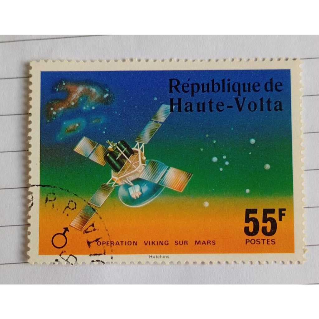 Selo da República do Alto Volta – Operação Viking em Marte (55F – Espaçonave em Órbita)