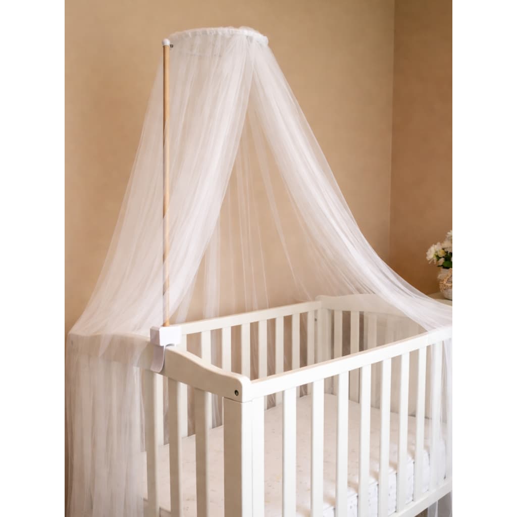 Mosquiteiro P/ Berço Sem Parafusar Prático Bebê Tule e Suporte Incluso